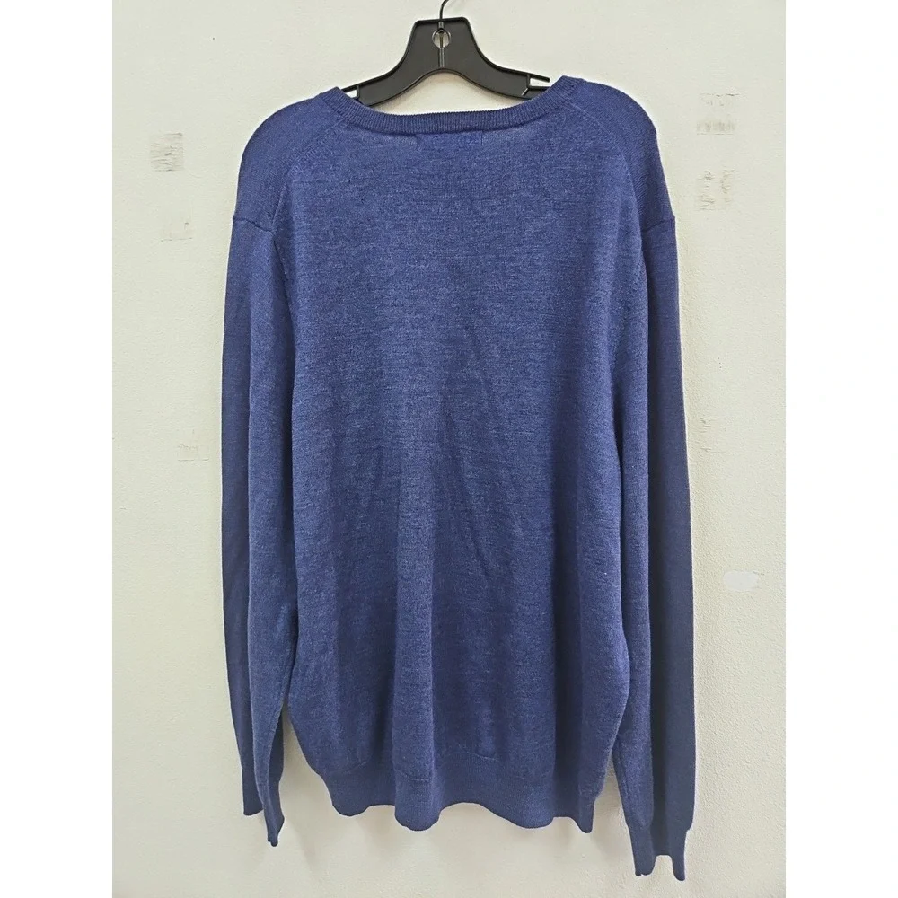 Daniel Bishop Mens XXL 100% Extra Fine Merino Wool V-Neck Sweater